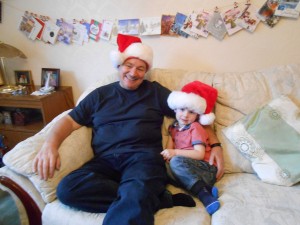 Josh with Uncle Phil reliving our Xmas Moments