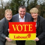 L- R Councillor Rita Potter - Phil Bateman MP and Mary Bateman MP, Labour. Picture by Shaun Fellows / Shine Pix