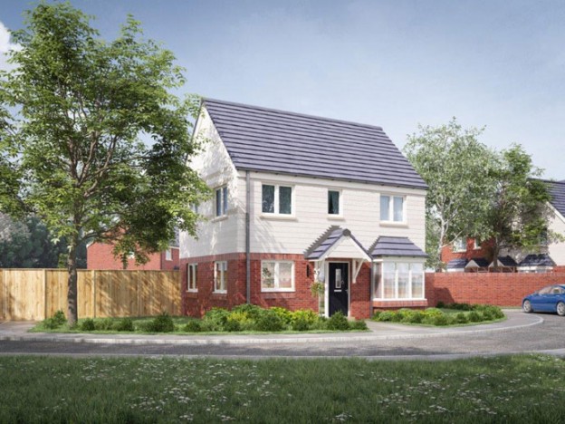 "One of he homes currently being constructed in Ashmore Park, on the former Danesmore site"