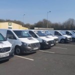 The fleet of Vehicles now  providing the Food Distribution Hub with the logistics required to deliver to the door"